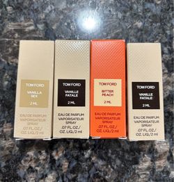 NEW SET OF 4 TOM FORD EAU DE PARFUM SAMPLES $25 for all 4!!