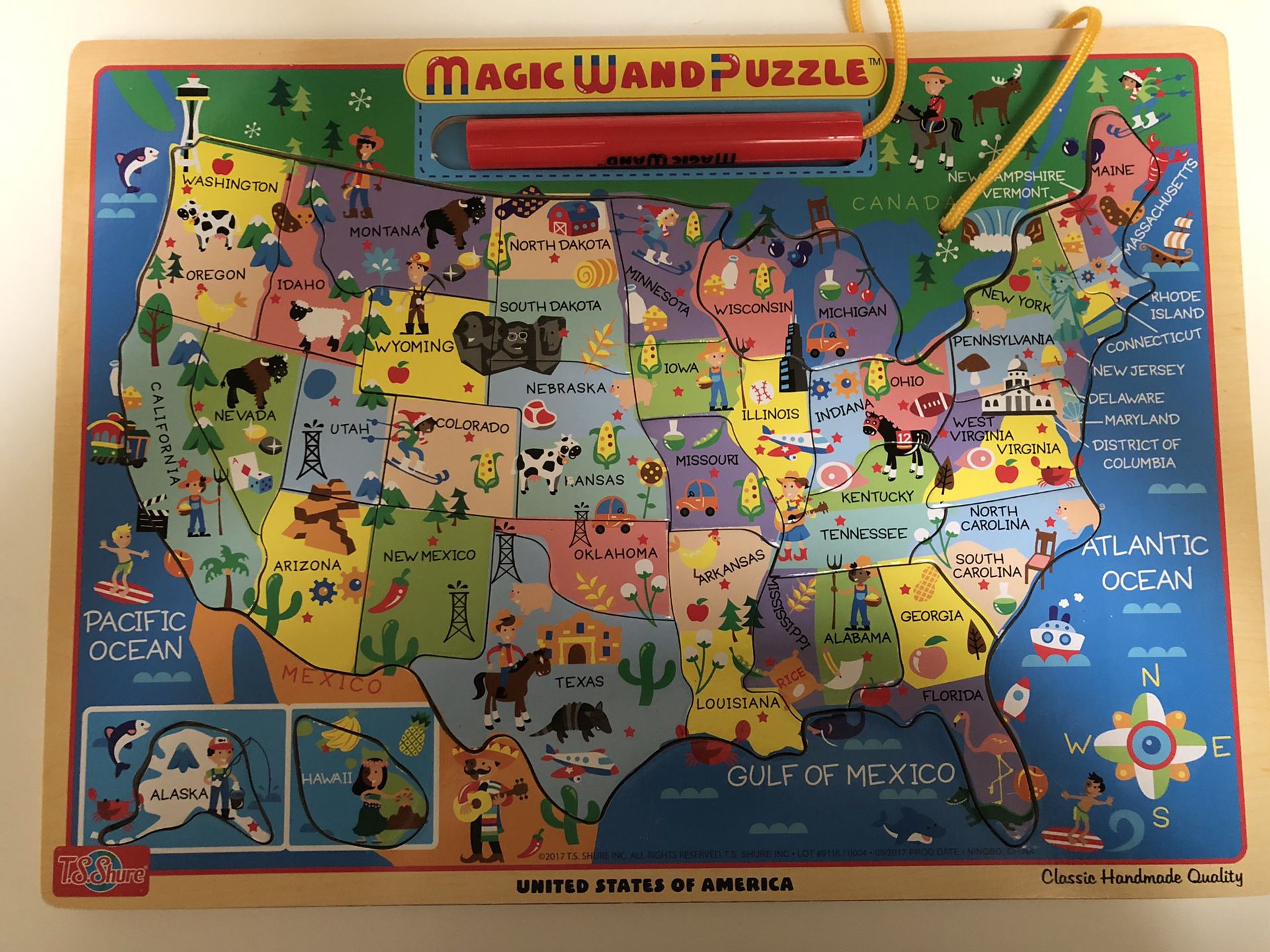 Unites states map puzzle game