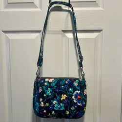 Vera Bradley NWT Carson Mini Shoulder Bag In “Moonlight Garden.” Faux Leather 