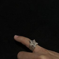 10k diamond star ring