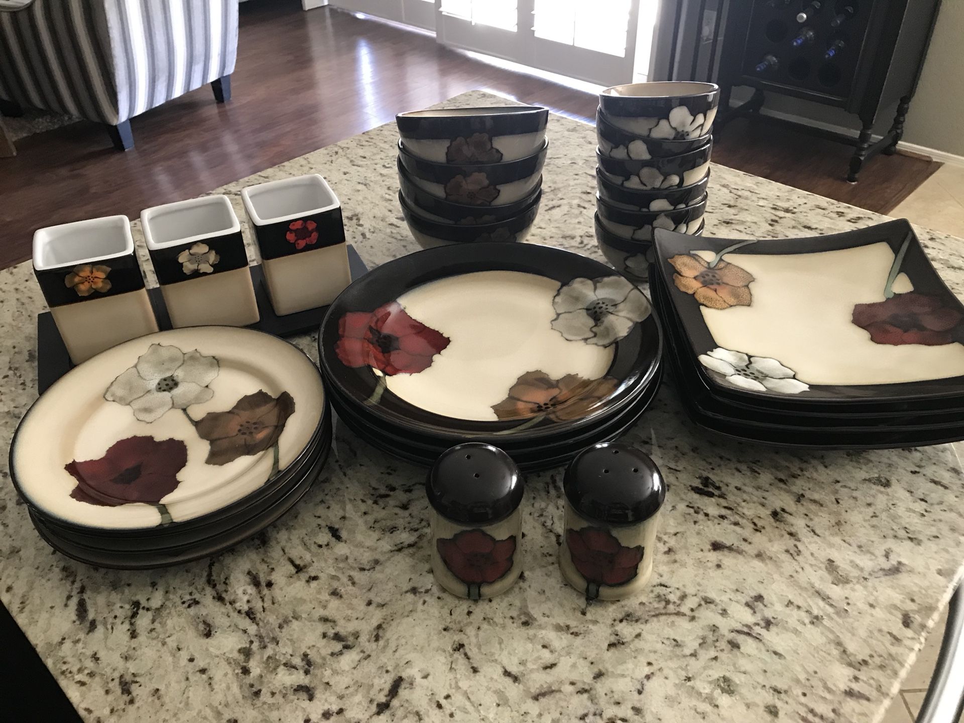 Pfaltzgraff Painted Poppies Dinnerware