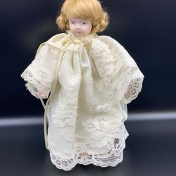 Vintage Porcelain Girl Doll 8.5” Tall - Doll House Collection