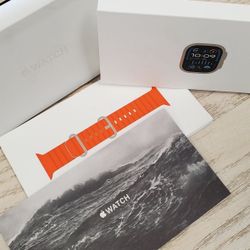 Ultra 2 Apple Watch + Orange ocean band 