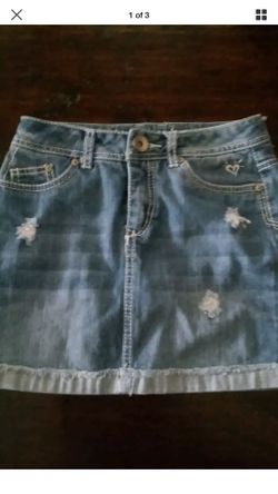 NWOT Justice Girls Denim Skirt Size 12S