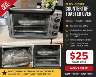 BLACK+DECKER Countertop Toaster Oven