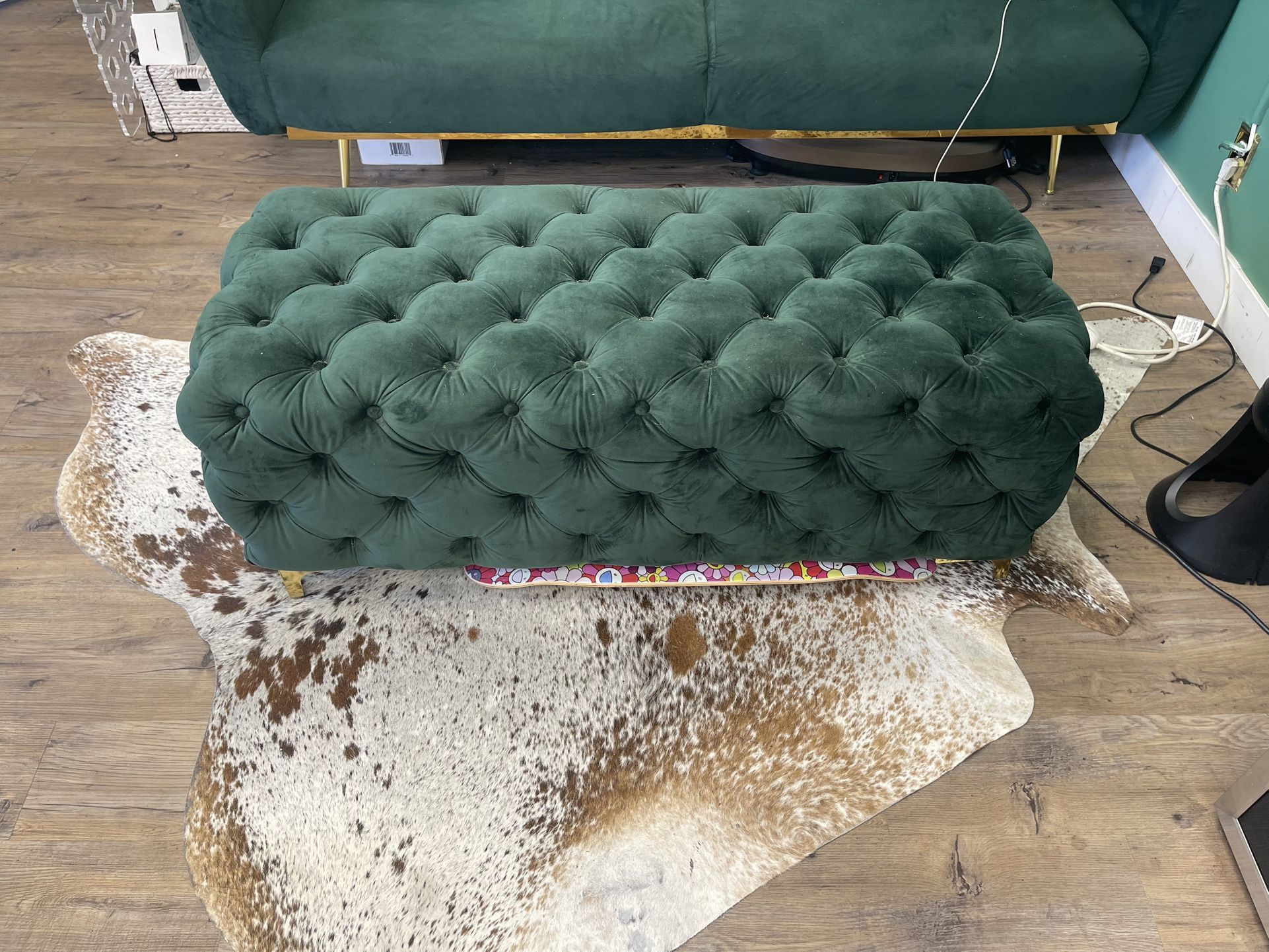Green ottoman