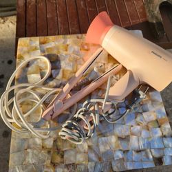 Philips Hair Dryer + Mini Flat Iron Set – Pink