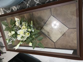 Copper Glass Coffee And 2 End Tables