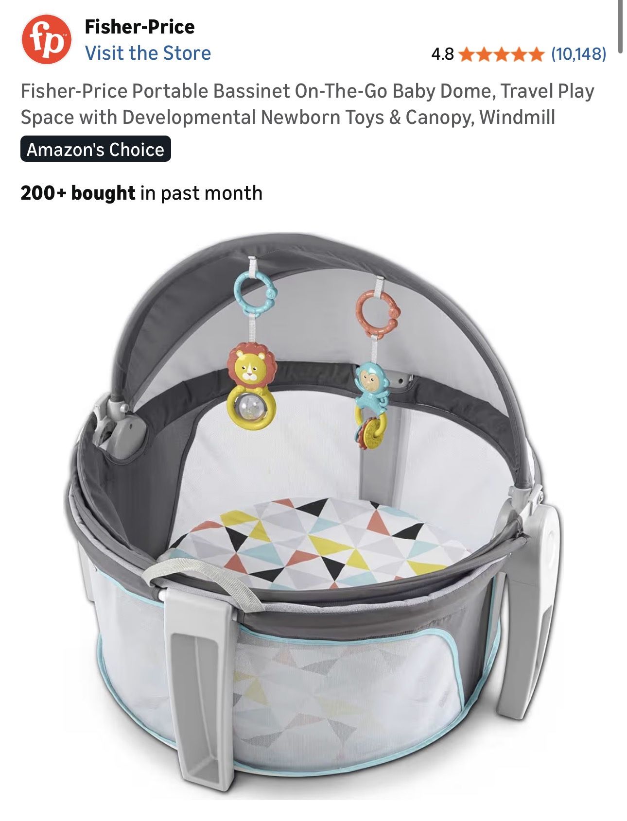 Fisher Price Baby Dome (Portable Bassinet) 