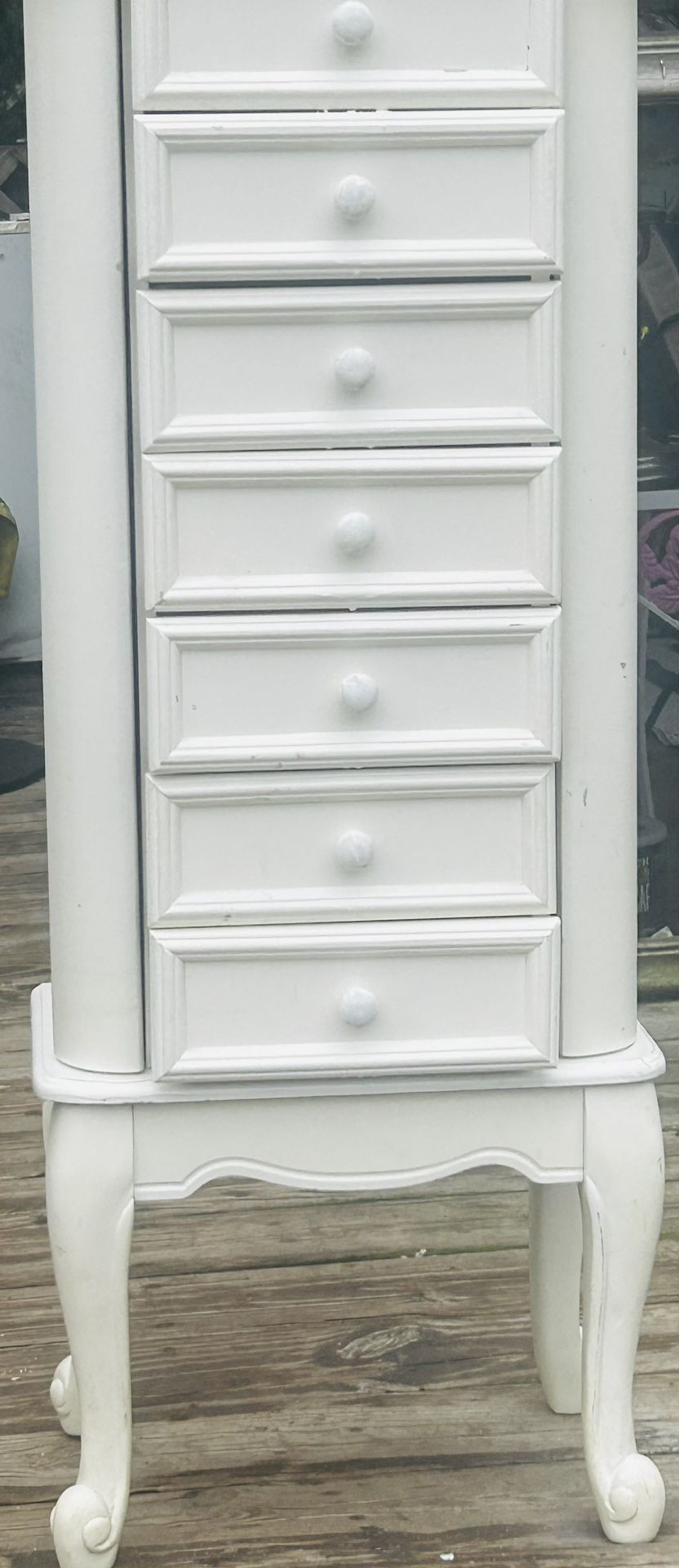 Armoire Jewelry. Chest And Organizer  7 Drawers  7 Inch Wide 41 Inches Tall