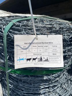 1320ft - 12ga - Hot-Dip Galvanized Barbed Wire 