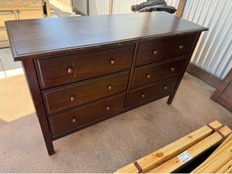 Solid Wood 6-Drawer Dresser – Dark Espresso Finish