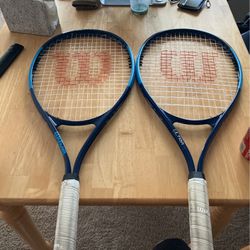 Pair of Junior Wilson tennis rackets