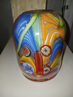 Murano Millefiorie art glass vase