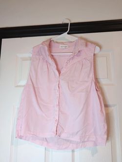 Large bella dahl pink button up coquette tank