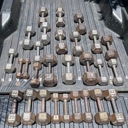  •  $1 POUND .  •   FOR ANYTHING PICTURED  :  
STEEL DUMBBELLS = $1 LB. ()   :   8s  10s  15s  20s  25s   35s   &   SINGLE  RUBBER  : 60s  65s  
 