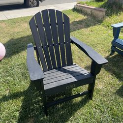 New Folding Dark Grey All Weather Adirondack Chair
