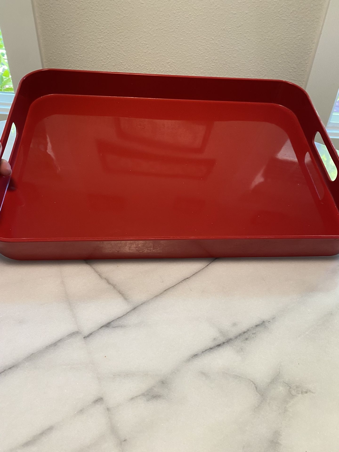 Cadillac Red Serving Tray Sturdy Used Good Condition