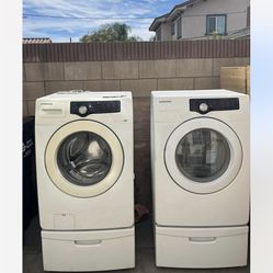 Samsung Washer And Dryer With Pedestal Drawers 