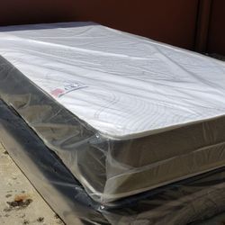 NEW TWIN-SIZE MATTRESS & BOX SPRING - 2PC