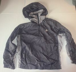 Vintage 80’s Nike Blue Tag Windbreaker Jacket Pullover Gray Size Medium
