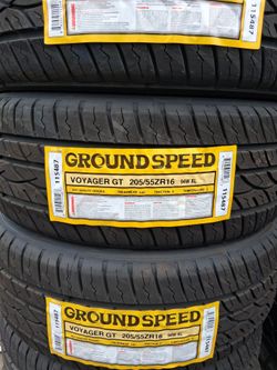 205-55-16 !!! GROUNDSPEED A/S !!! $250 LAS 4 LLANTAS MONTADAS Y BALANCEO INCLUIDO 👌