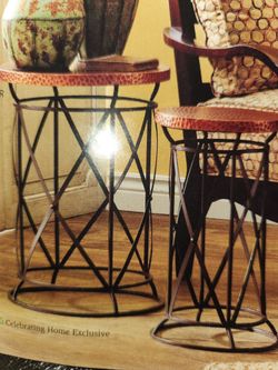 HOME INTERIOR PAR DE MESAS