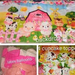 Springtime Barnyard Animal Birthday Party Decorations