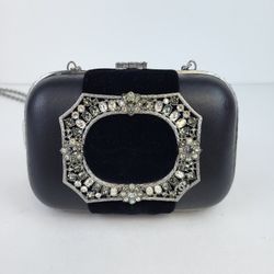 Chanel Clutch Leather Velvet Crossbody Small Bag