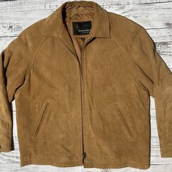 Suede Jacket / Weather Report / Camel / Mens X-Large