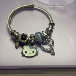 Blue( Heart And Key) Hello Kitty Bracelet 