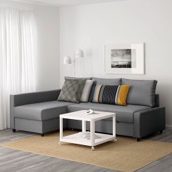FRIHETEN sleeper sectional,3 seat w / storage, Skiftebo dark gray Sleeper sectional,3 seat w/storage