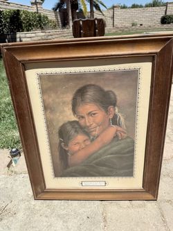 Framed Native American picture