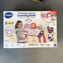 Vtech Get Ready for School Learning Desk Pink 5in1