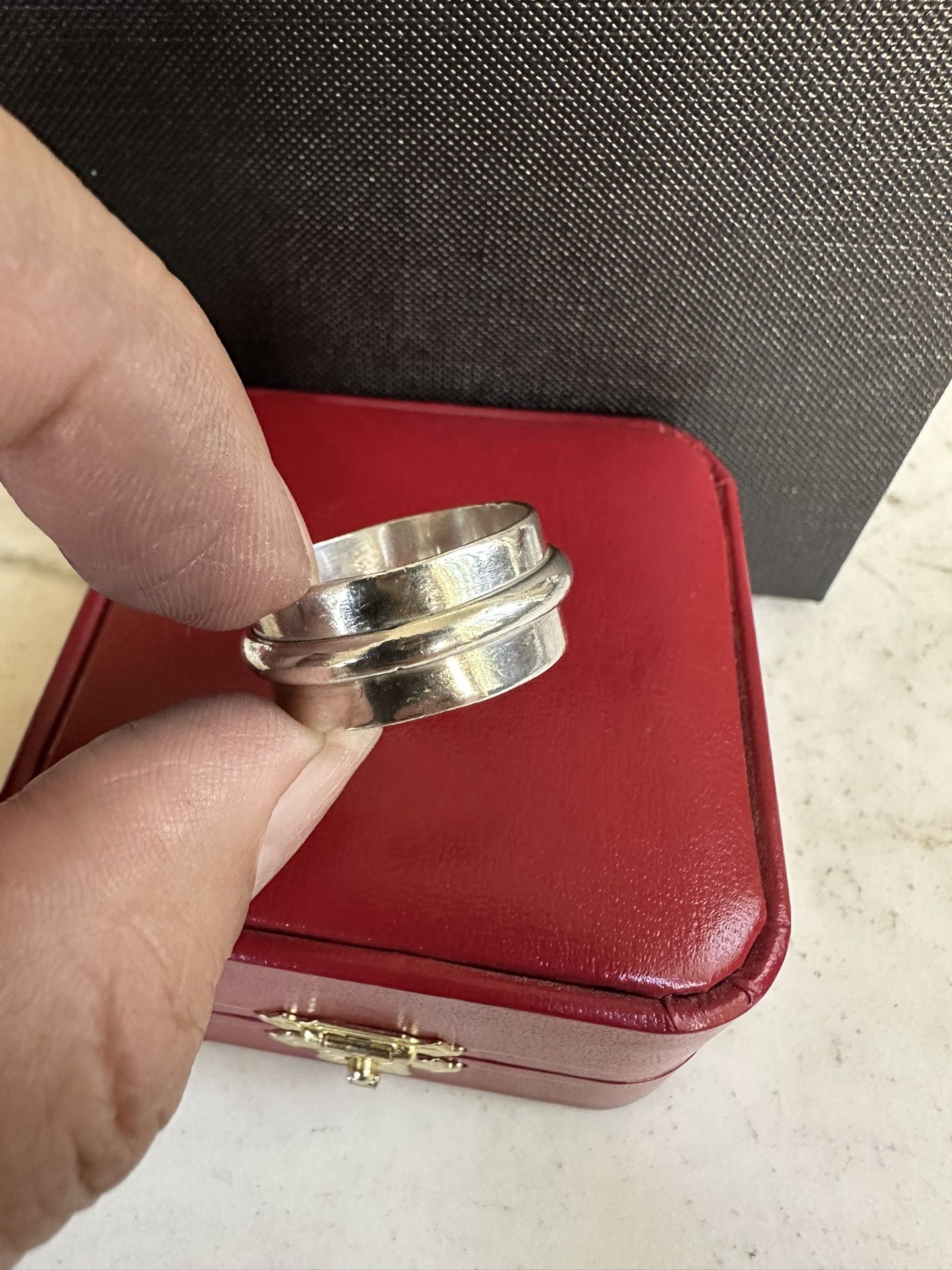 Solid 925 Sterling Silver , Mexico π²π½ Band Ring , Size 11, Hallmarked Mexico 925 , Does NOT Spin,