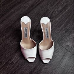 Jimmy Choo white open toe heels size 36 1/2 EU