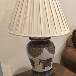 Set of 2 Decorative Elephant Ceramic Table Lamps