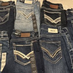 Mens NWOT 34 Buckle Black Jeans 