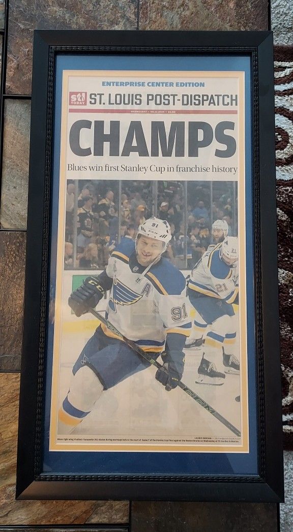 2019 Framed Newspaper of STL Blues Stanley Cup Championship