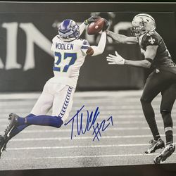 Seattle Seahawks Riq Woolen Autographed 11x14 Photo