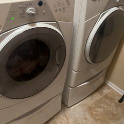 Whirlpool washer and dryer with storage