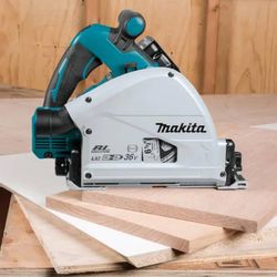 36V (18V X2) LXT Brushless Cordless 6-1/2" Plunge Circular Saw Kit (5.0Ah) with 55" Guide Rail 