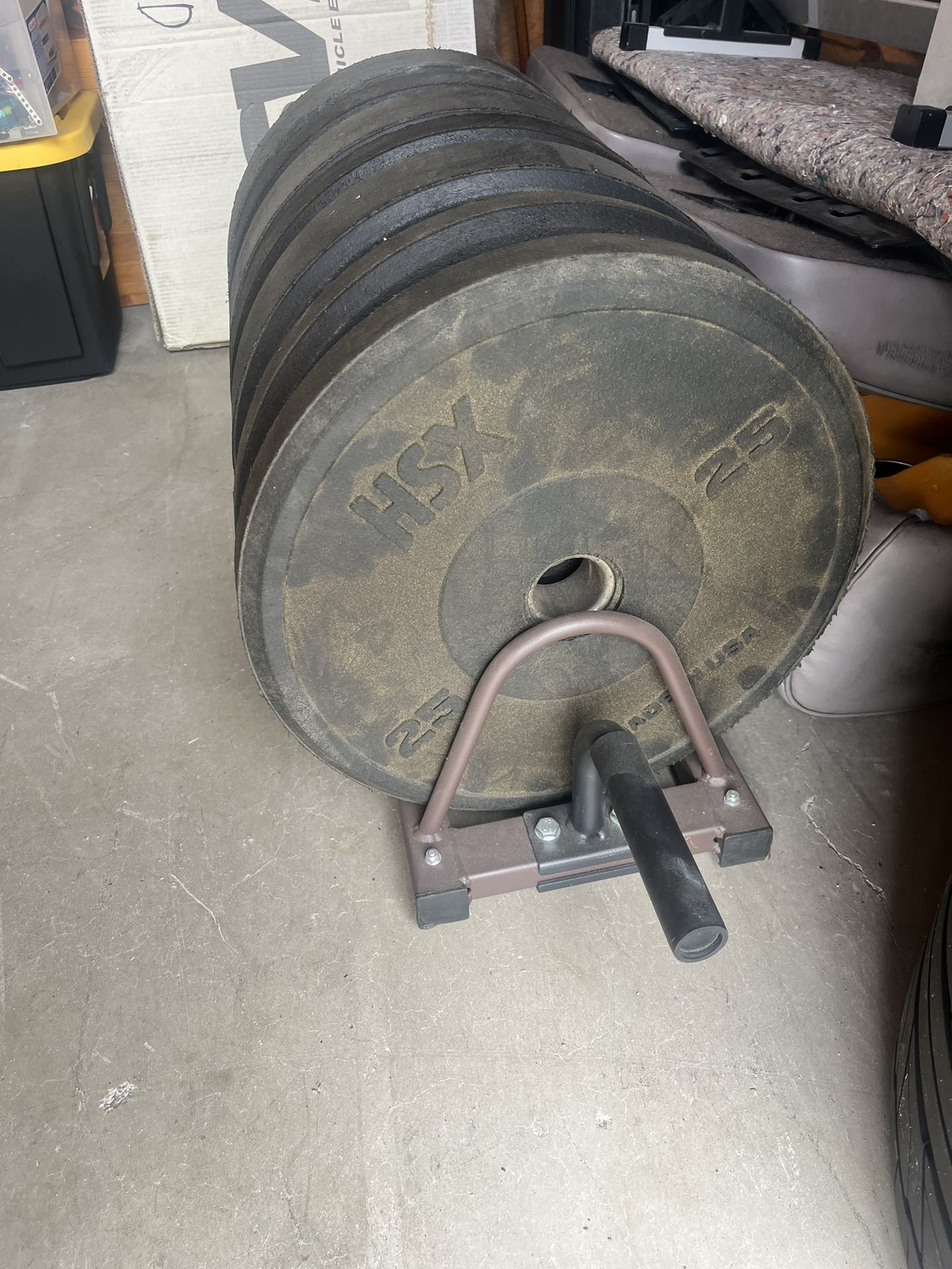 Weight Set With Barbell And clips