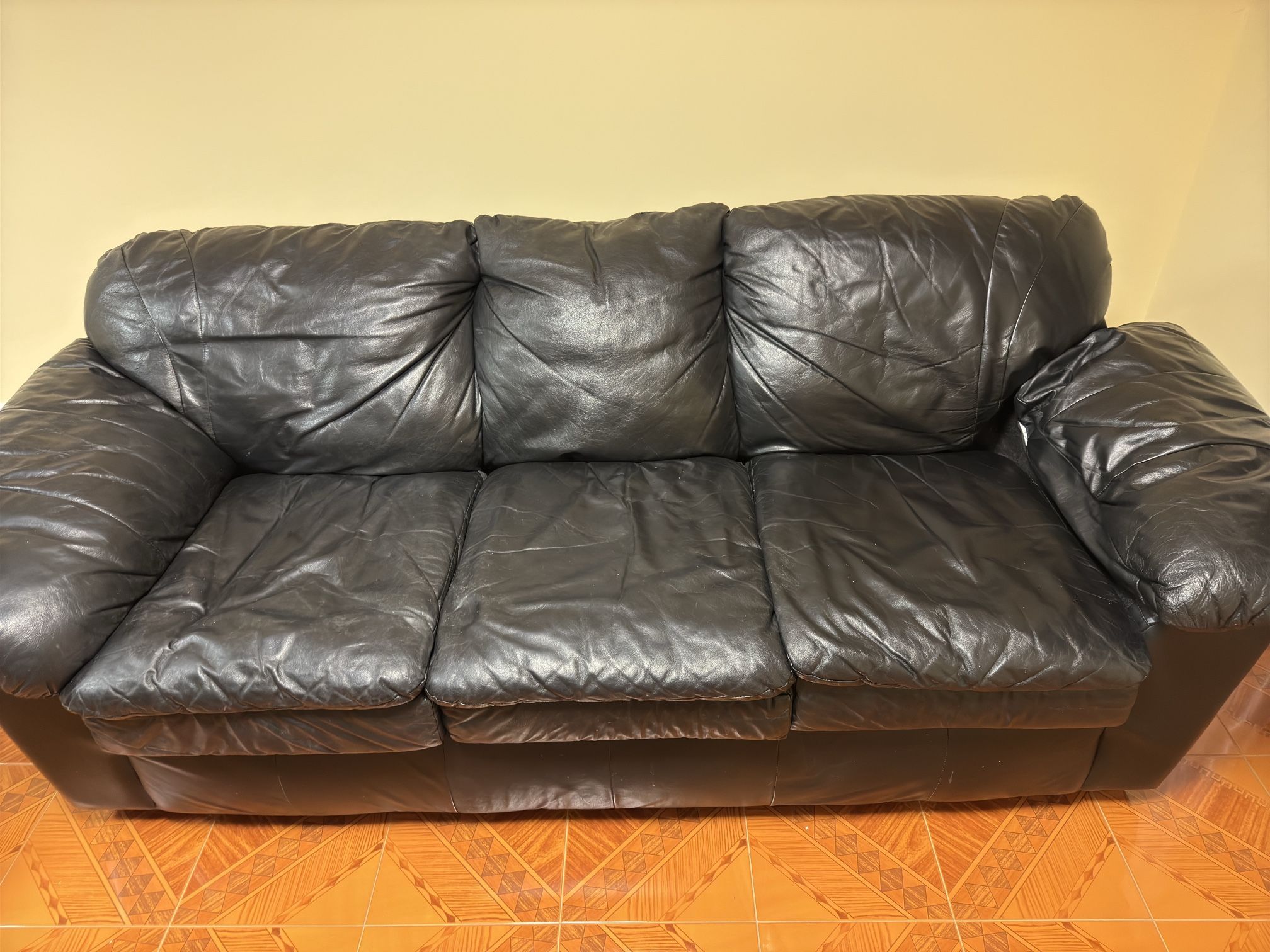 Black Leather Couch