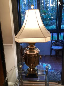 Antique Russian Samovar Lamp-Large 1870 BATASHEVS