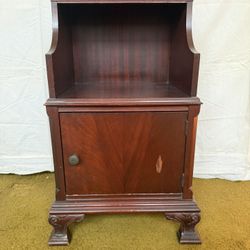 Vintage Carved Nightstand - Beautiful Details - Solid Wood Frame