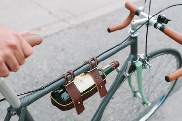 Bike accessory wine holder