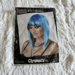 Blue  Short Hair Wig
