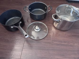 3 pot 2 lid ninja set