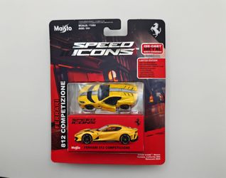 Maisto Speed Icons Ferrari 812 Competizione 1:64 Diecast Metal 2024 Yellow LE